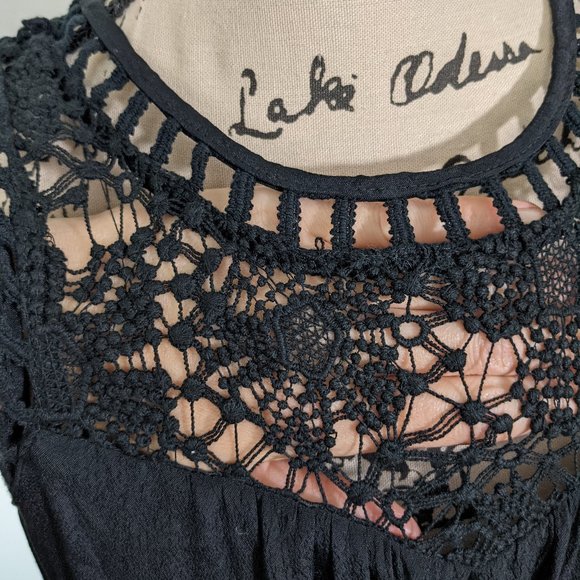 NWT Allison Joy Evereve Alisha Shift Dress Lined Crochet Neck Sleeveless S - Picture 3 of 11